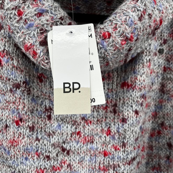 Nordstrom BP Blue Cashmere Nep Slouchy Confetti Cowl Neck Sweater in Medium NWT - Picture 5 of 9
